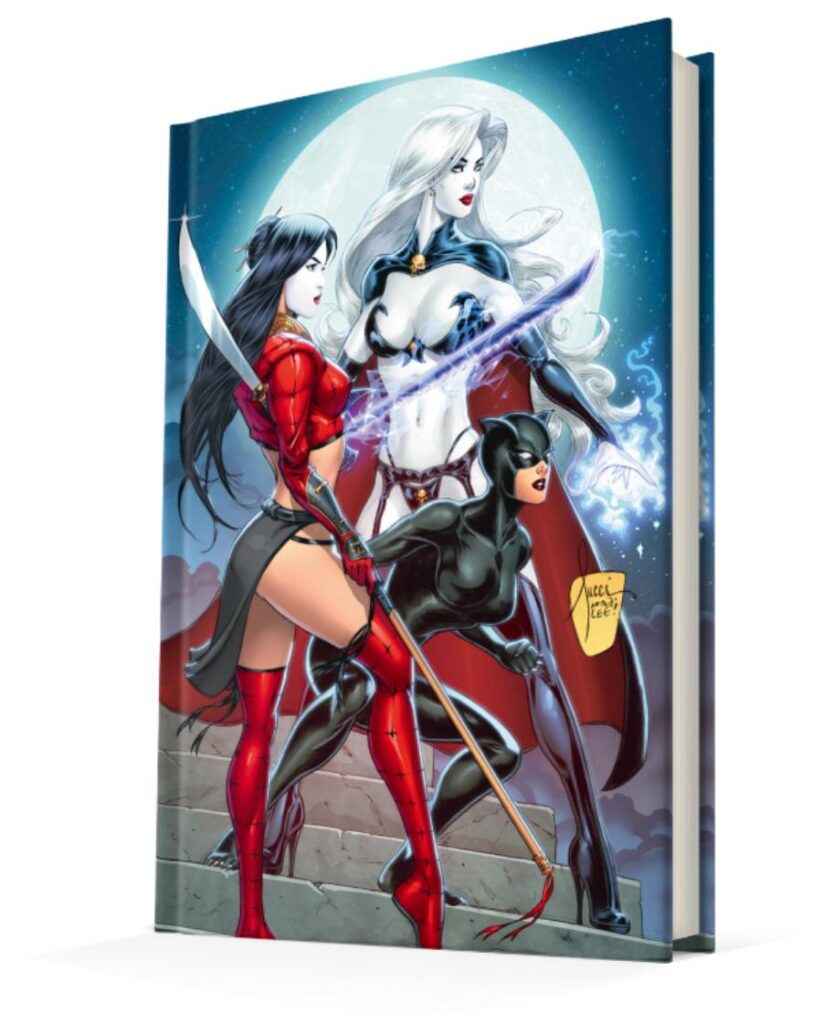 Billy Tucci’s Shi: Gatecrasher Cover Hardcover Edition Featuring Brian Pulido’s Lady Death and June Tarpe’ Mills’ Miss Fury