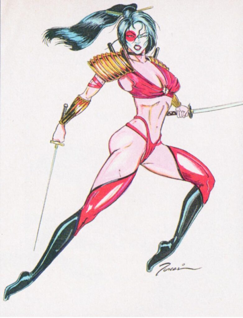 Billy Tucci’s original Ran character design circa, 1991