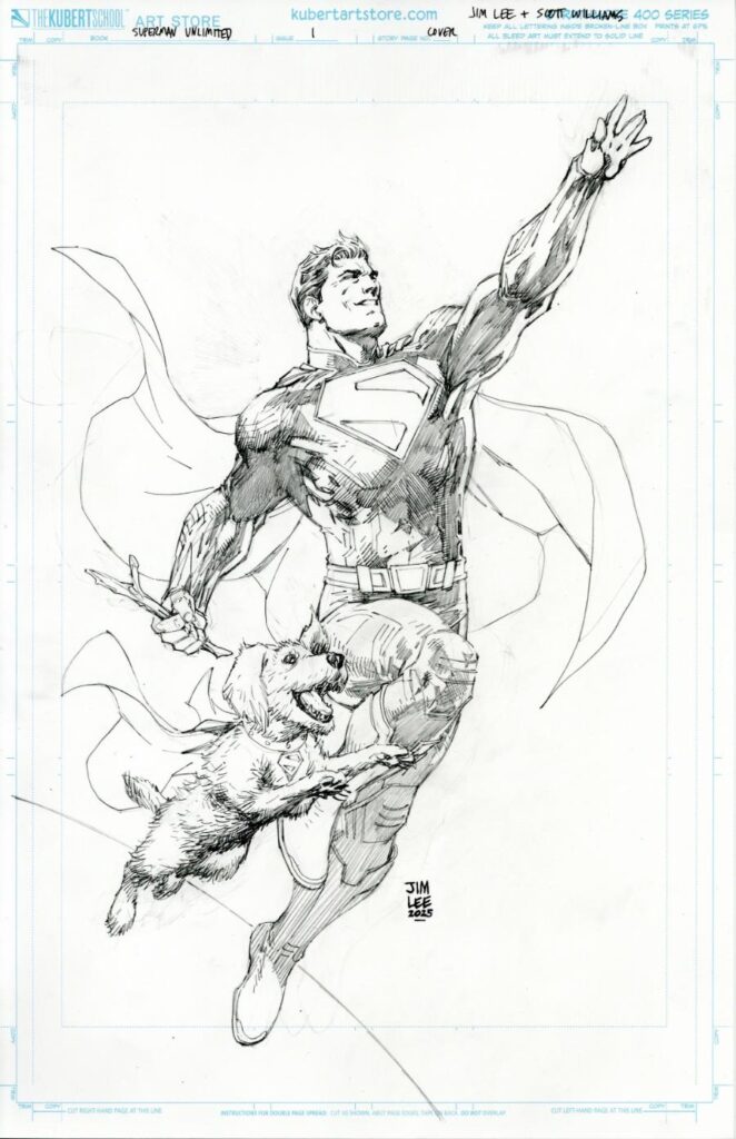 Superman Unlimited #1’s Superman Movie Variant Cover by Jim Lee, publishing on May 21