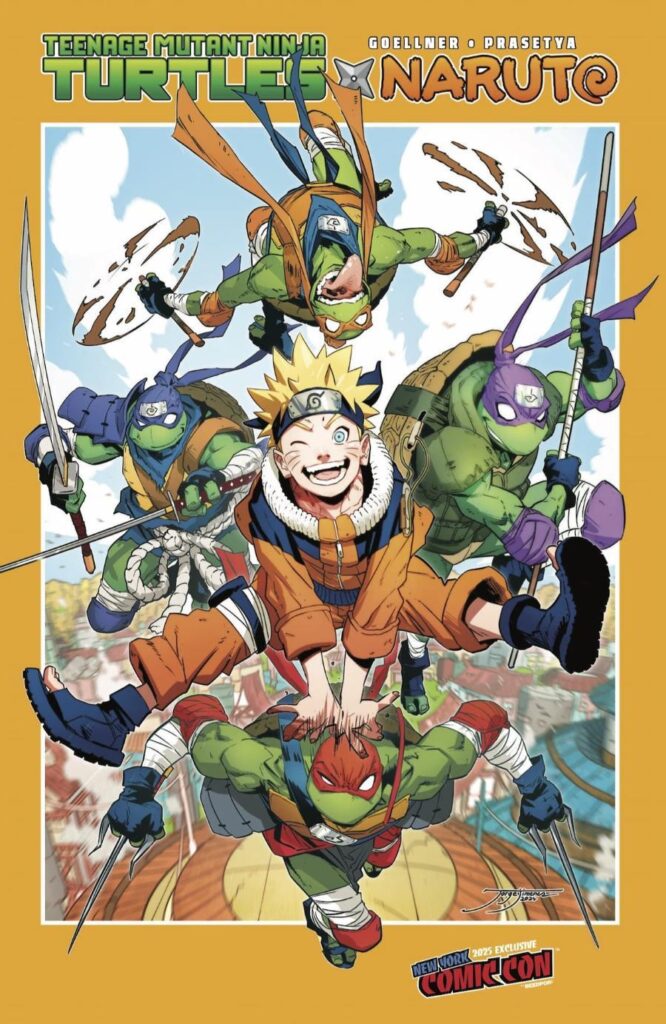 TMNT X NARUTO Manga Edition TPB NYCC exclusive cover by Jorge Jiménez