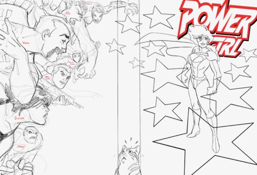 Initial cover rough idea from Amanda for the gatefold.