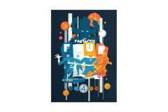 Displate-The-Fantastic-Four-First-Steps-Tiki-Retro-Style