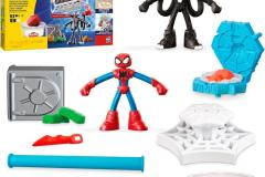 Play-Doh-Marvel-Spider-Man-Launch-Slice-Battle-Playset-with-2-Bendy-Action-Figures
